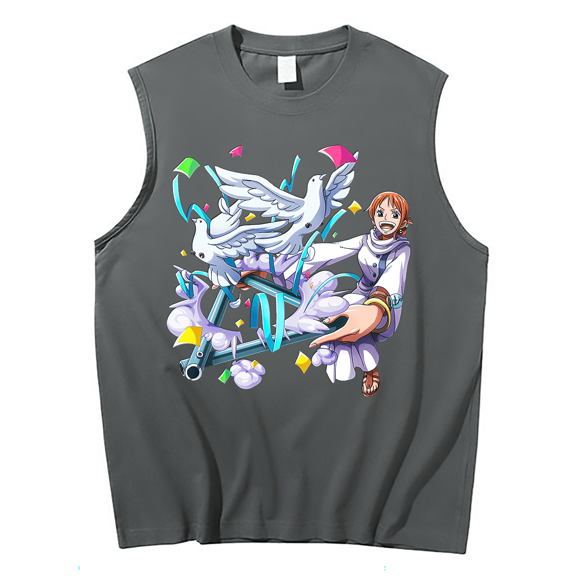 ワンピース ナミ ONE PIECE Nami コットン100％タンクトップ（フロントプリント）